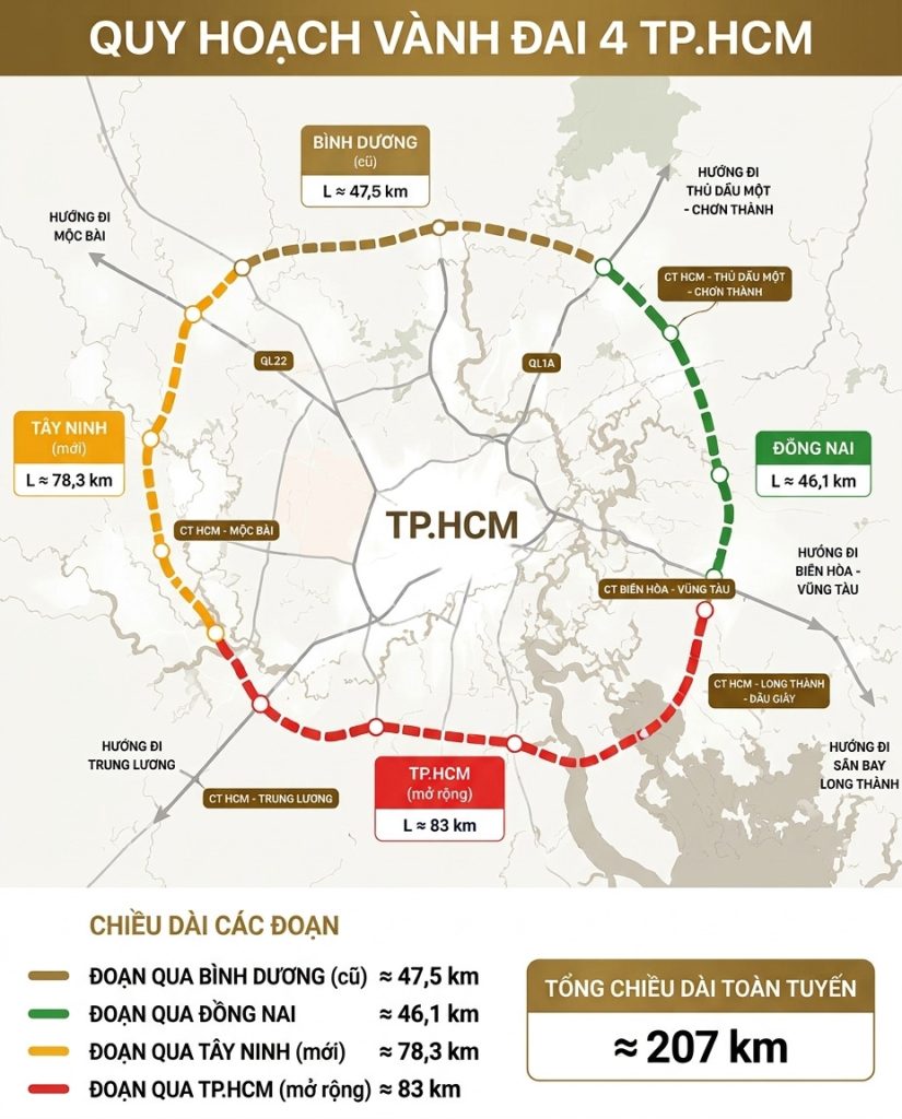 “Tứ trụ” hạ tầng: Động lực thay đổi bản đồ bất động sản vùng cửa ngõ phía Bắc & Tây Bắc TP.HCM
